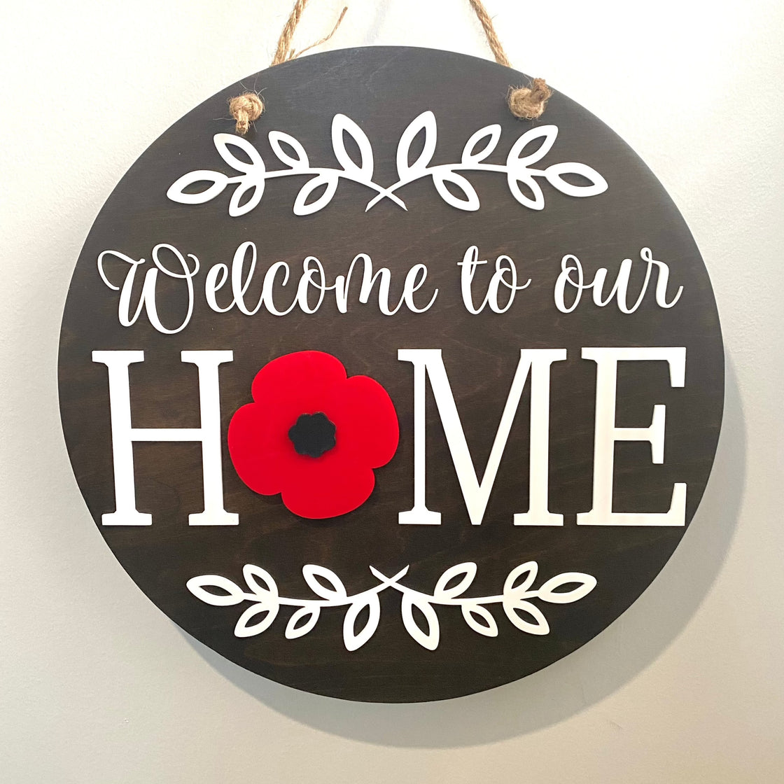 Poppy Insert For ROUND Welcome Sign