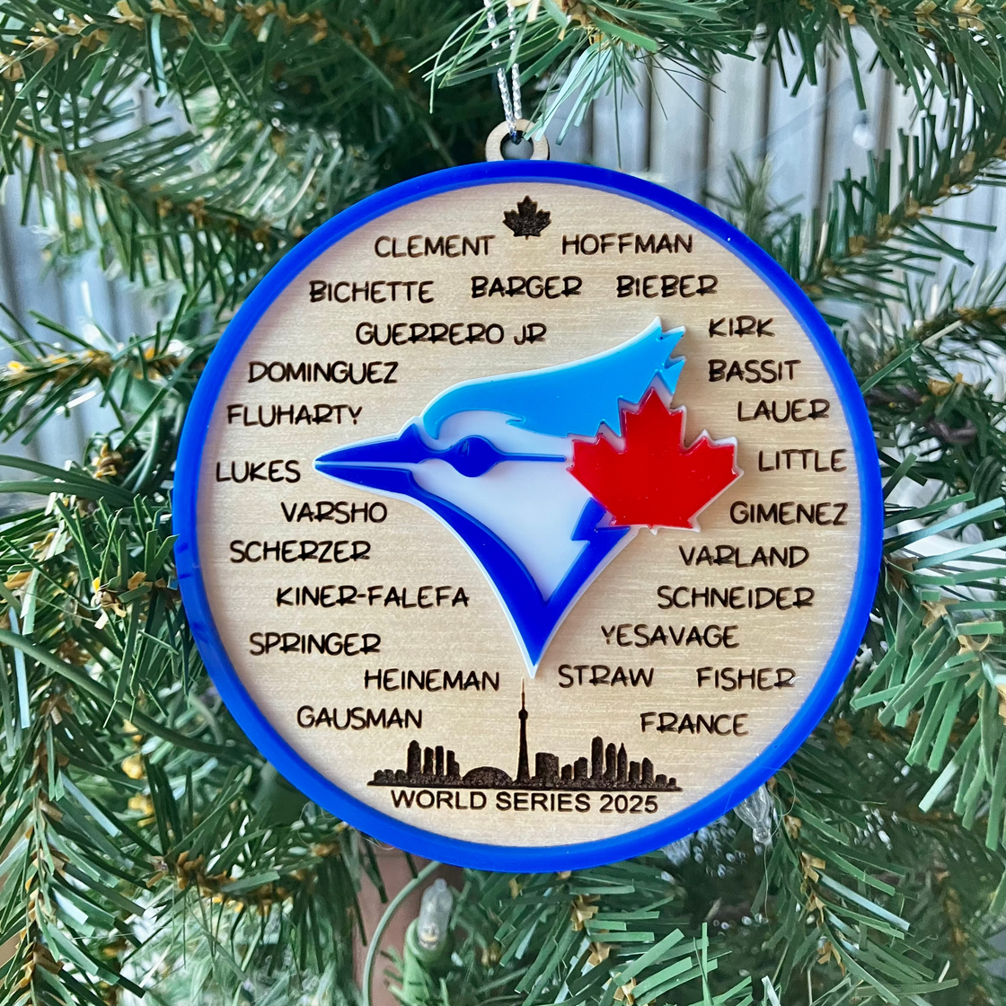World Series 2025 Commemorative Blue Jays Ornament