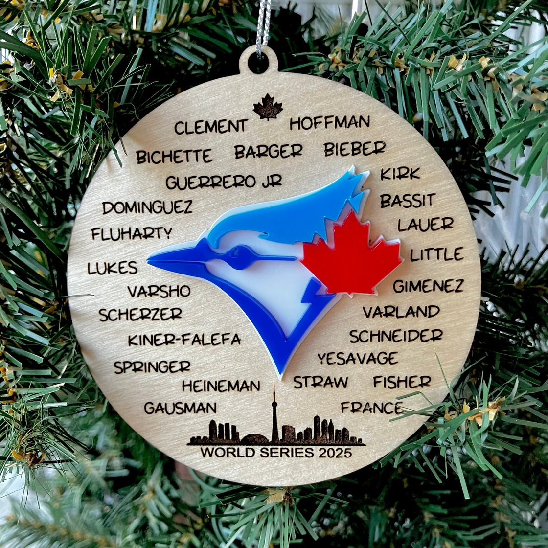 World Series 2025 Commemorative Blue Jays Ornament