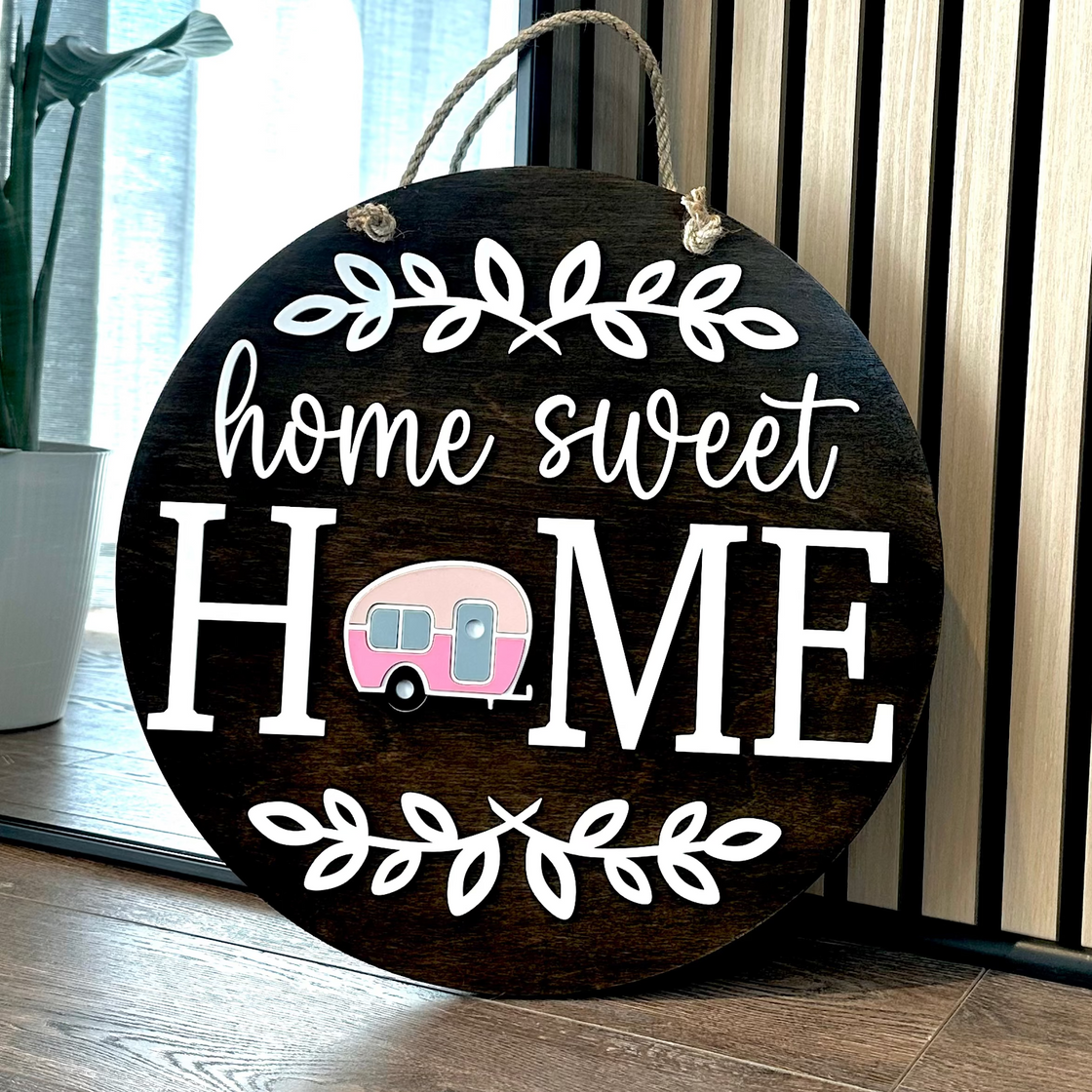 Camper Insert For ROUND Welcome Sign