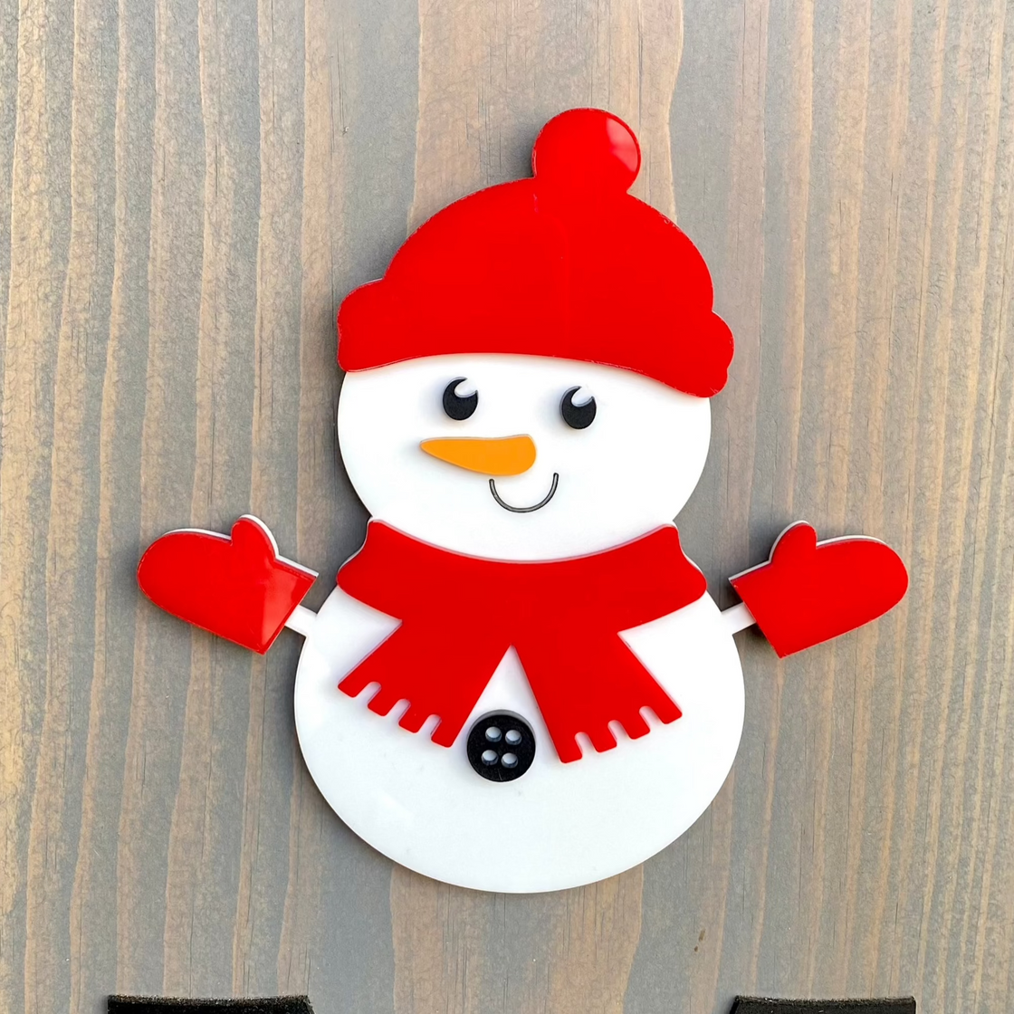 Snowman Insert for Welcome Sign