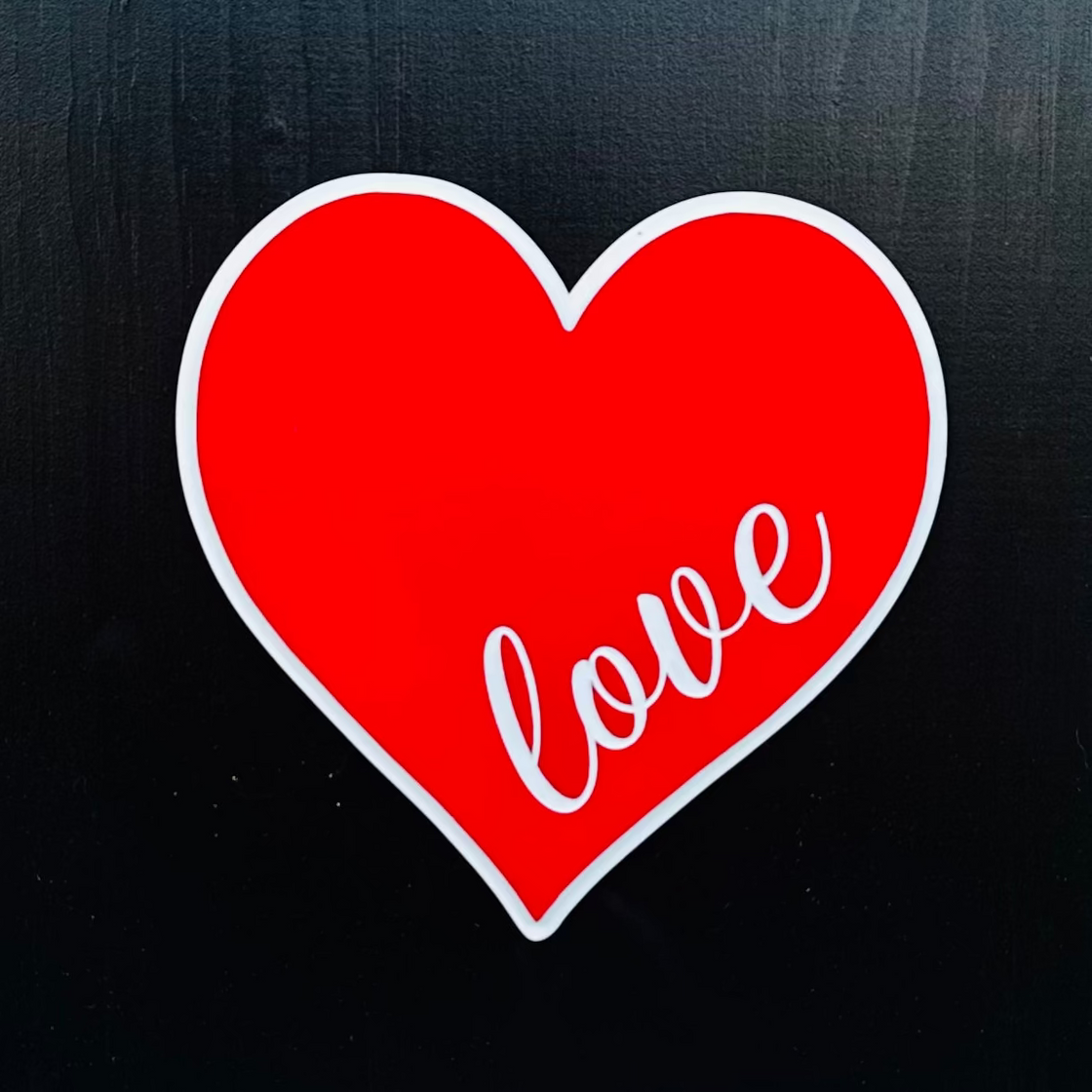 Red heart Insert with engraved love for 5' Tall Welcome Sign