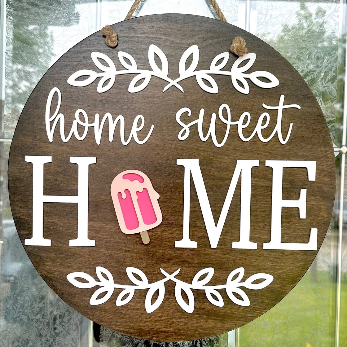 Popsicle Insert For ROUND Welcome Sign
