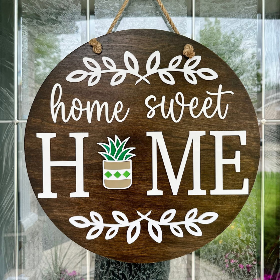 Succulent Insert For ROUND Welcome Sign