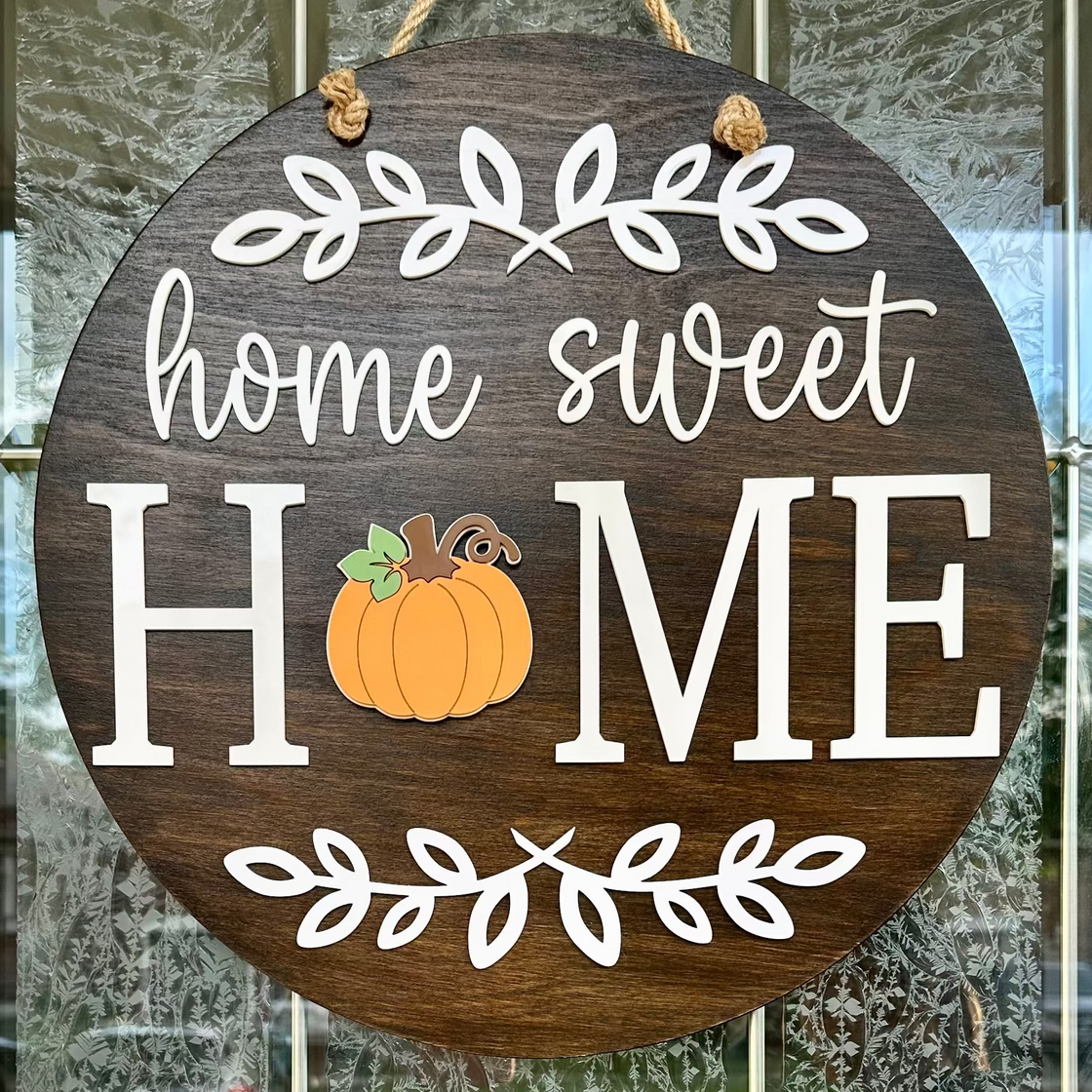 Pumpkin Insert For ROUND Welcome Sign