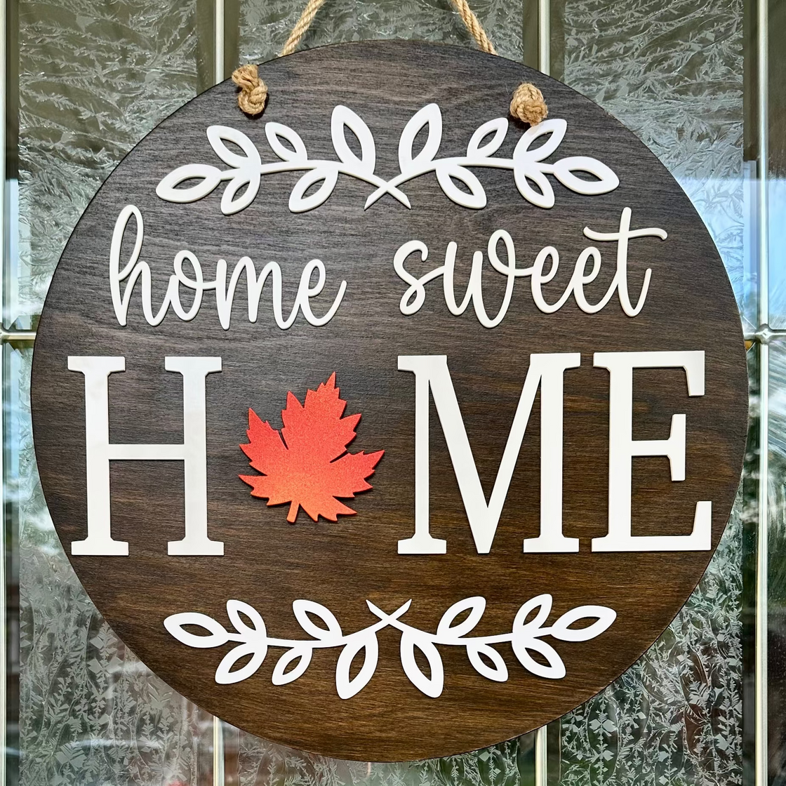 Fall Leaf Insert For ROUND Welcome Sign