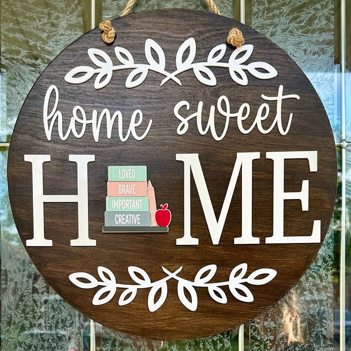 Bookshelf Insert For ROUND Welcome Sign