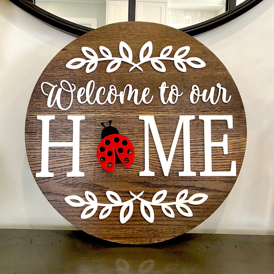 Lady Bug Insert For ROUND Welcome Sign