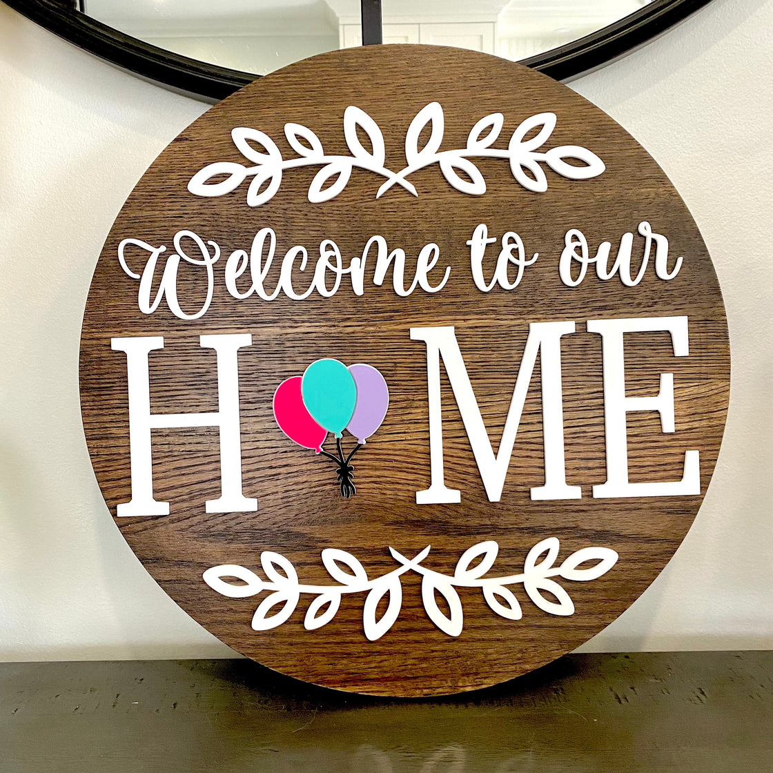 Balloon Insert For ROUND Welcome Sign