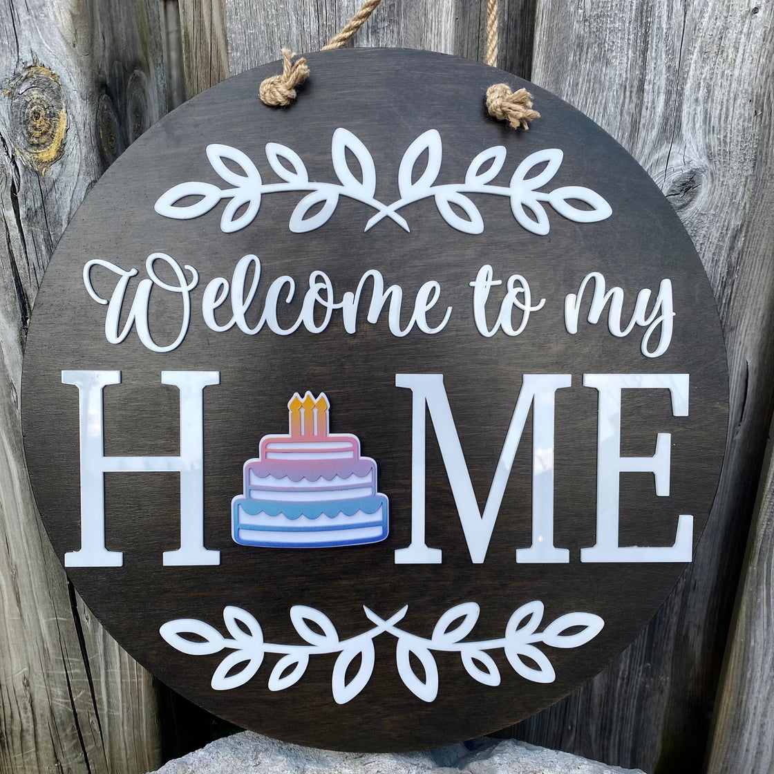 Cake Insert For ROUND Welcome Sign