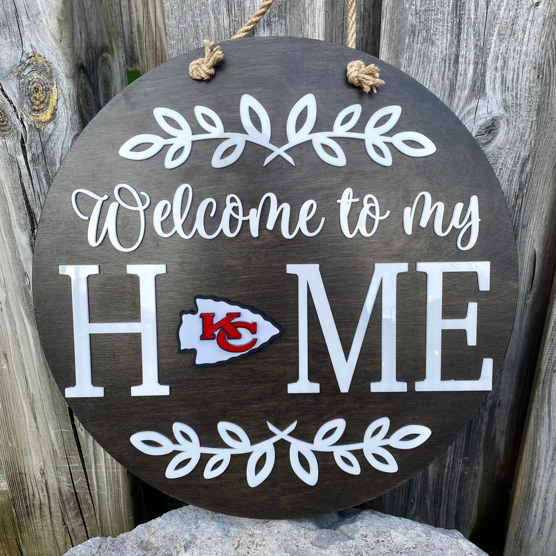 Kansas City Football nsert For ROUND Welcome Sign