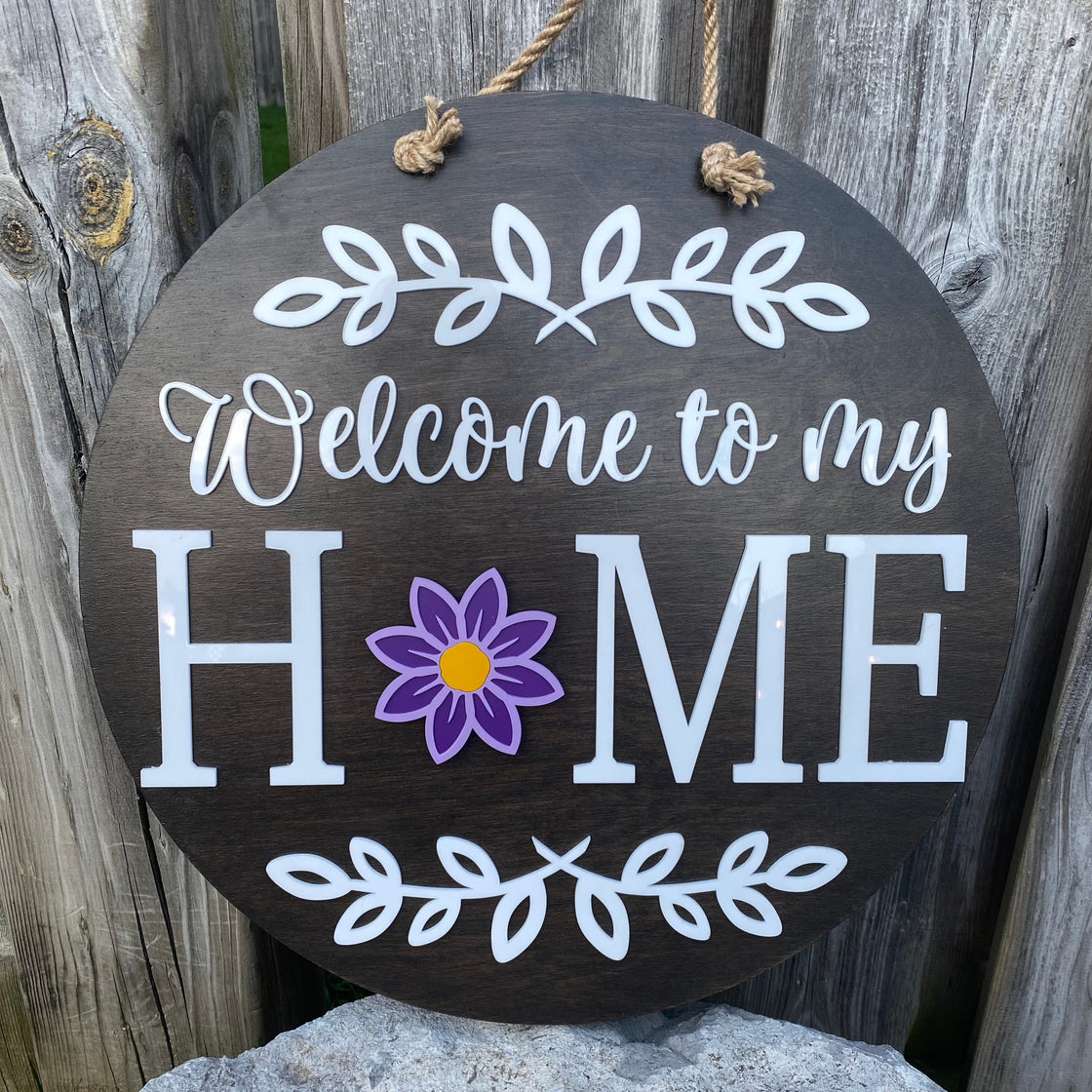 Spring Flower Insert For ROUND Welcome Sign