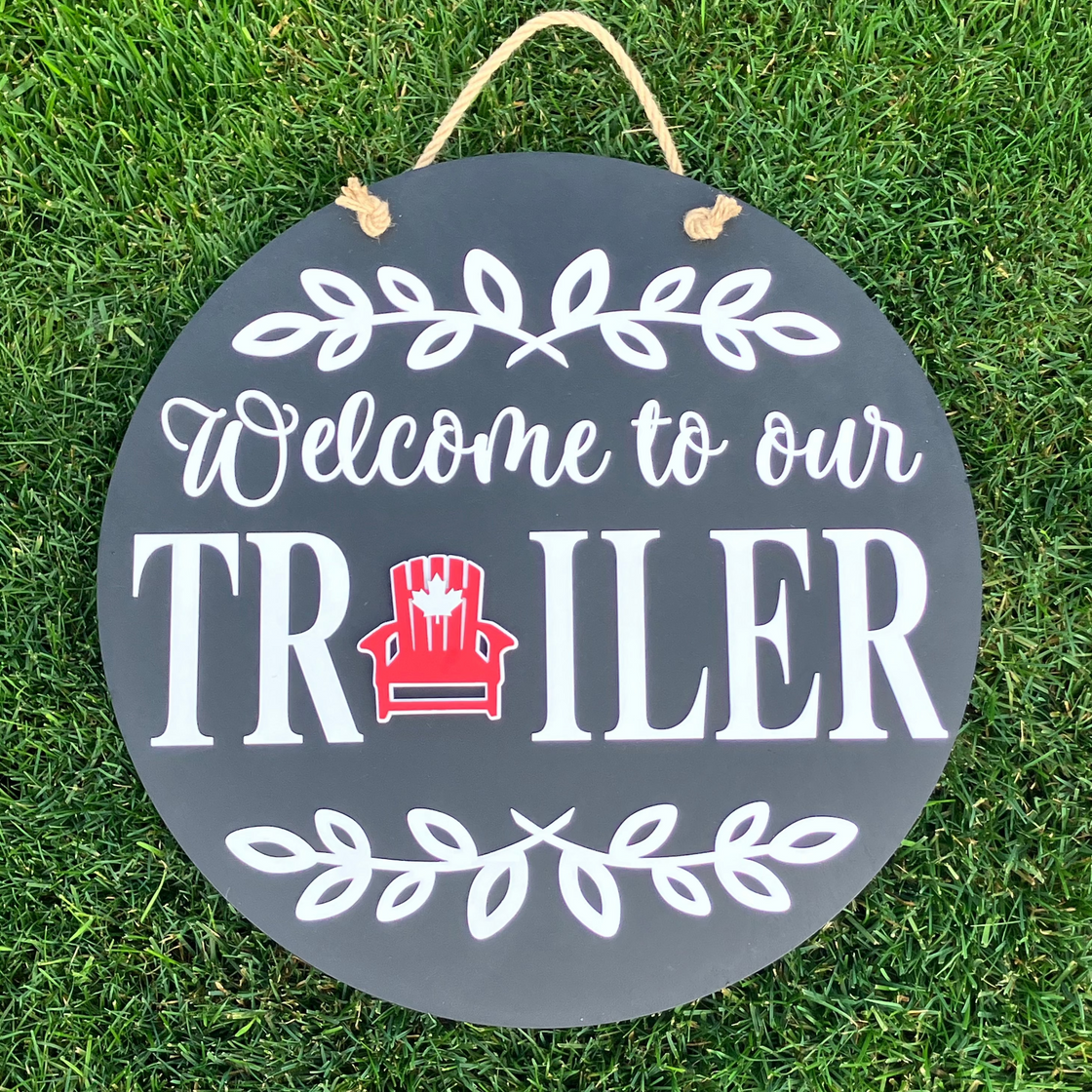 Canada Day Adirondack Chair Insert for ROUND Welcome Sign