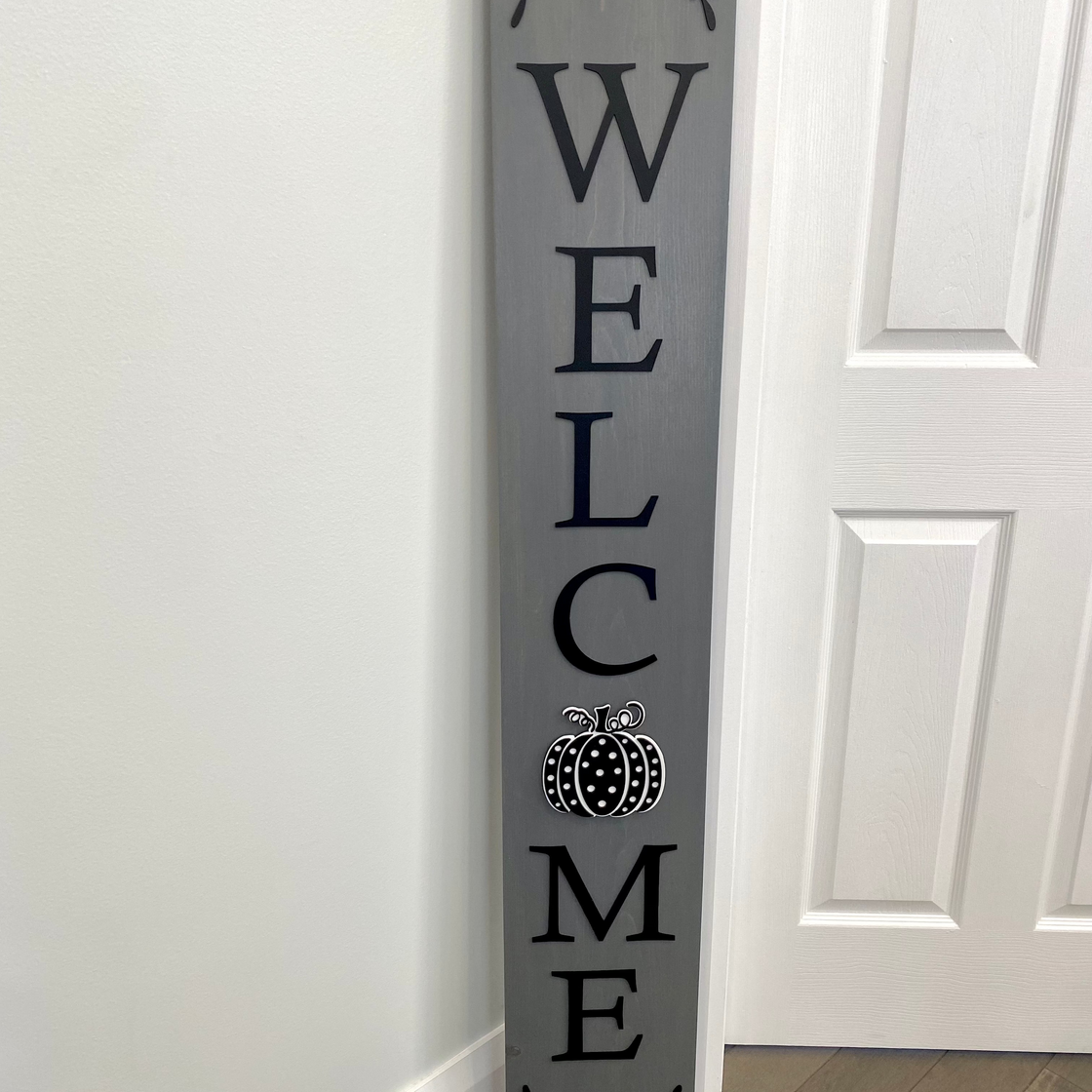 Polka dot Pumpkin Insert for Welcome Sign