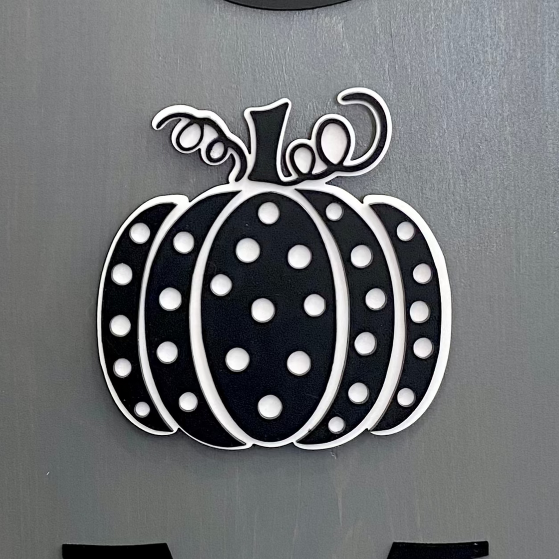 Polka dot Pumpkin Insert for Welcome Sign