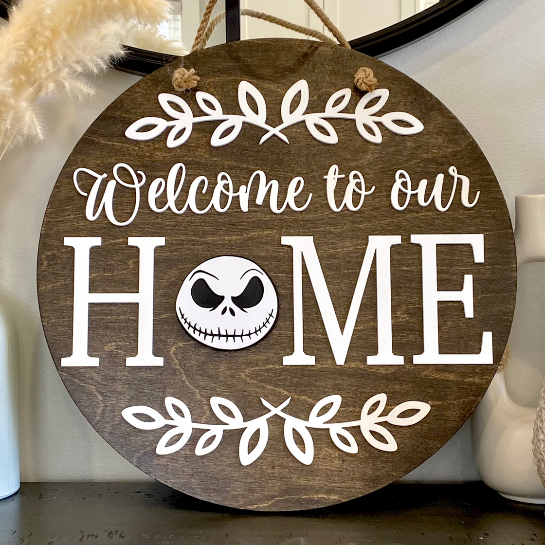 Jack Skellington Insert For ROUND Welcome Sign