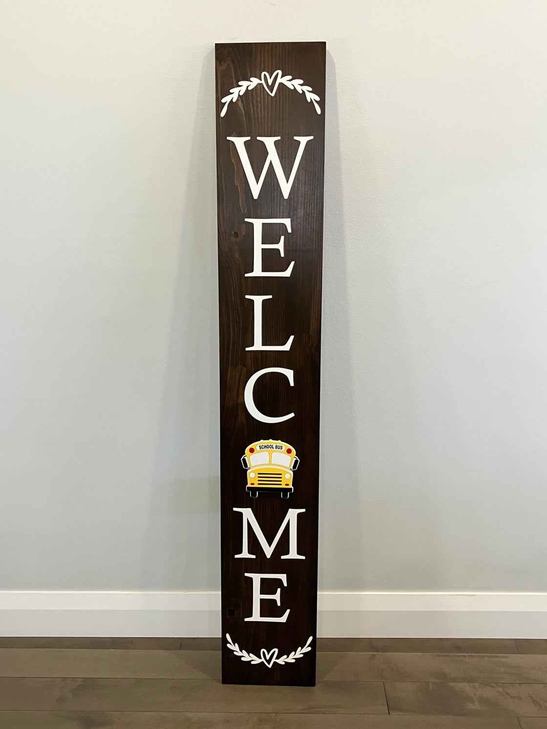 School Bus Insert for Tall Welcome Sign