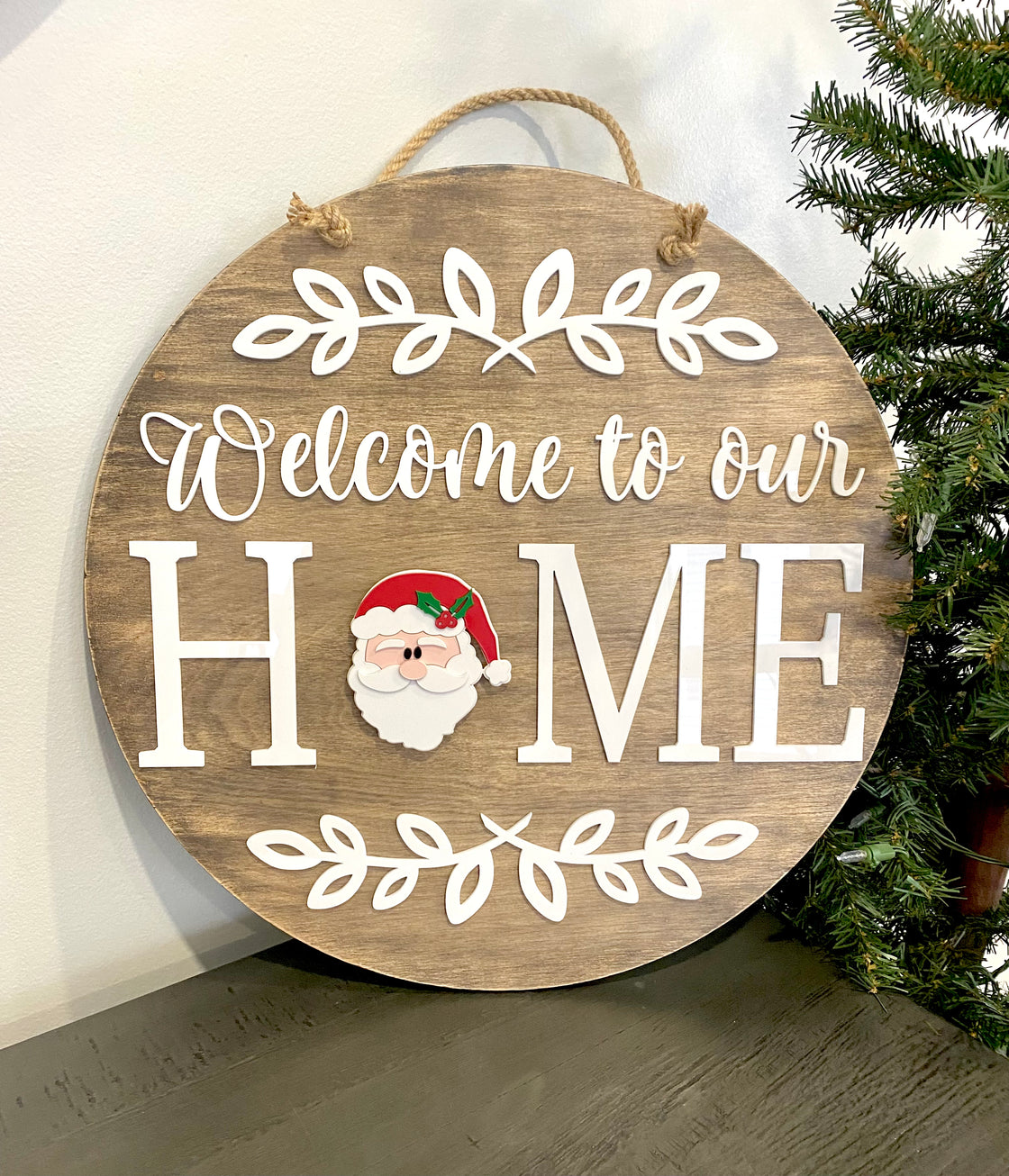 Santa Insert For ROUND Welcome Sign