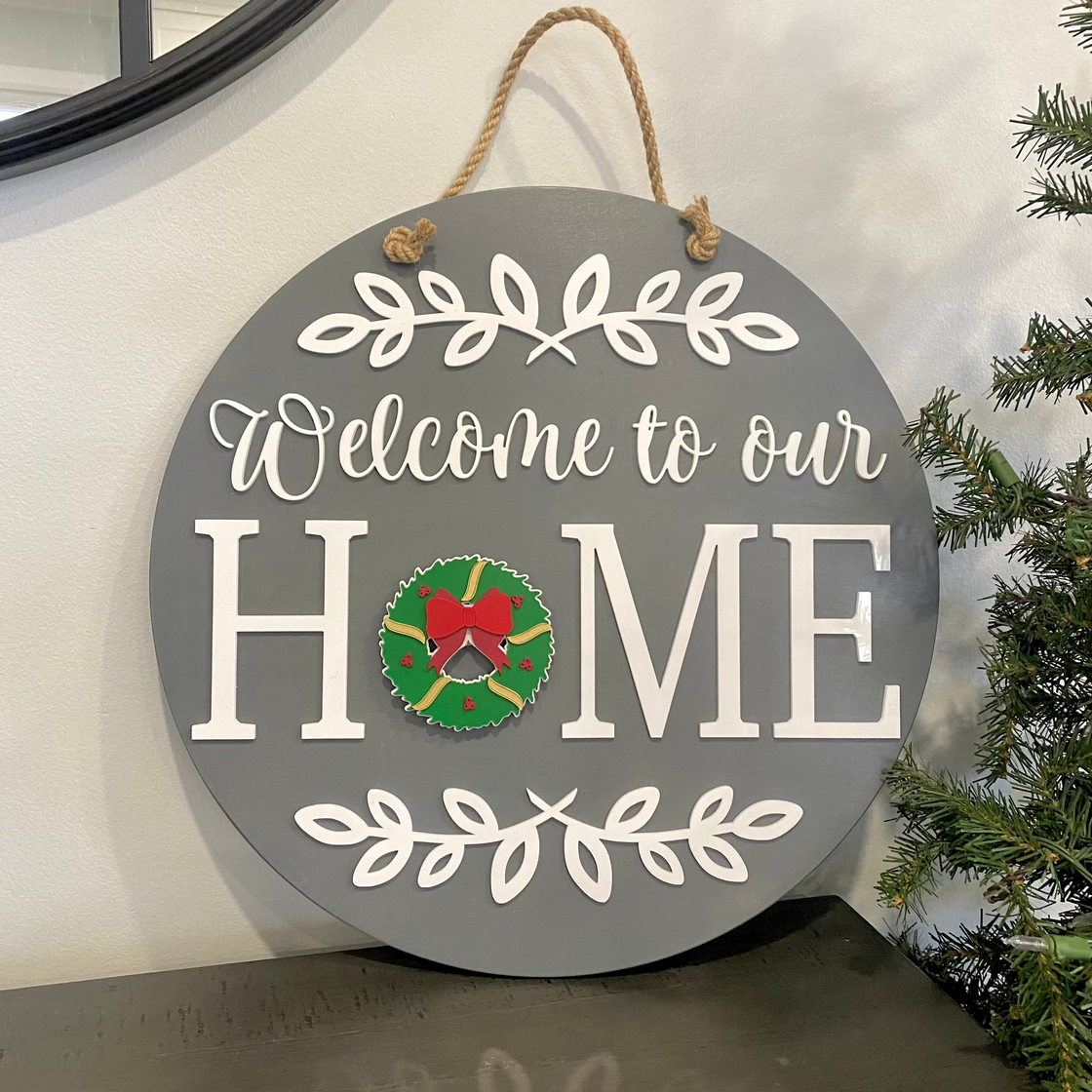 Wreath Insert For ROUND Welcome Sign