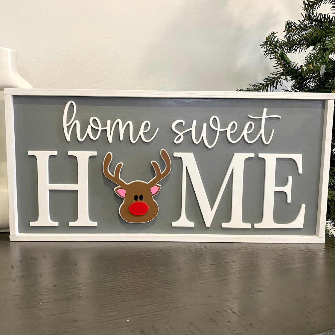 Reindeer Insert For ROUND Welcome Sign