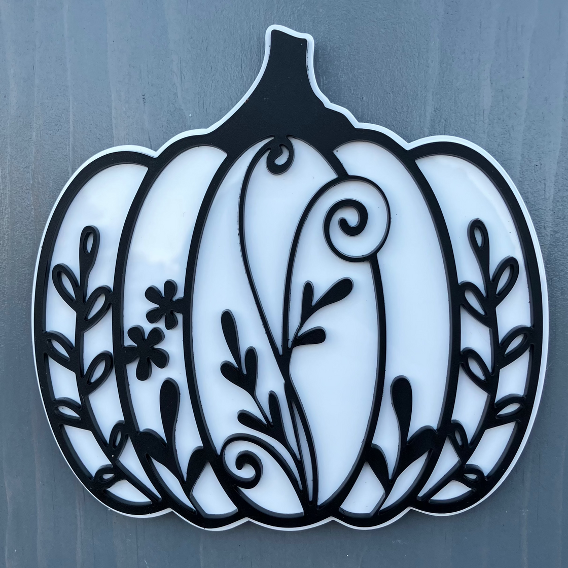 Fancy Pumpkin Insert For ROUND Welcome Sign