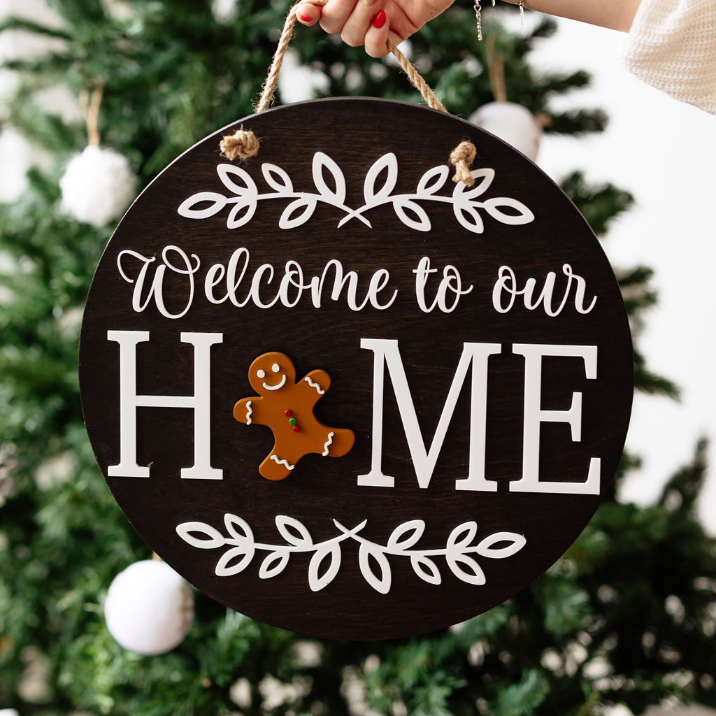 Gingerbread Insert For ROUND Welcome Sign