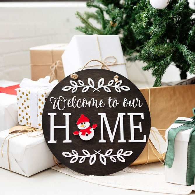 Snowman Insert For ROUND Welcome Sign