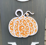 Fancy Pumpkin Insert for Welcome Sign