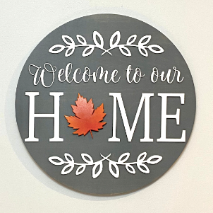 Fall Leaf Insert For ROUND Welcome Sign