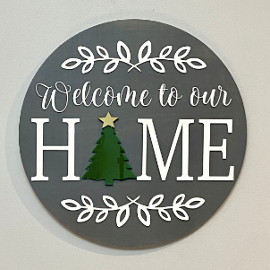 Christmas Tree Insert For ROUND Welcome Sign