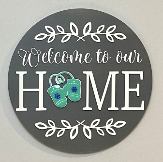 Mittens Insert For ROUND Welcome Sign