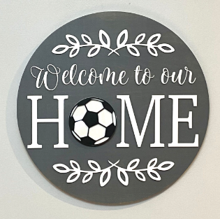 Soccer Insert For ROUND Welcome Sign