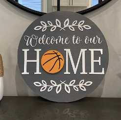 Basketball Insert For ROUND Welcome Sign