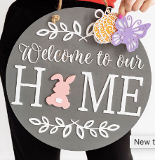 Bunny Insert For ROUND Welcome Sign