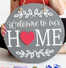 Heart Insert For ROUND Welcome Sign