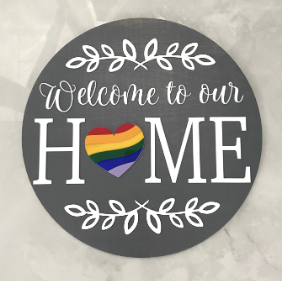 Pride Heart Insert For ROUND Welcome Sign