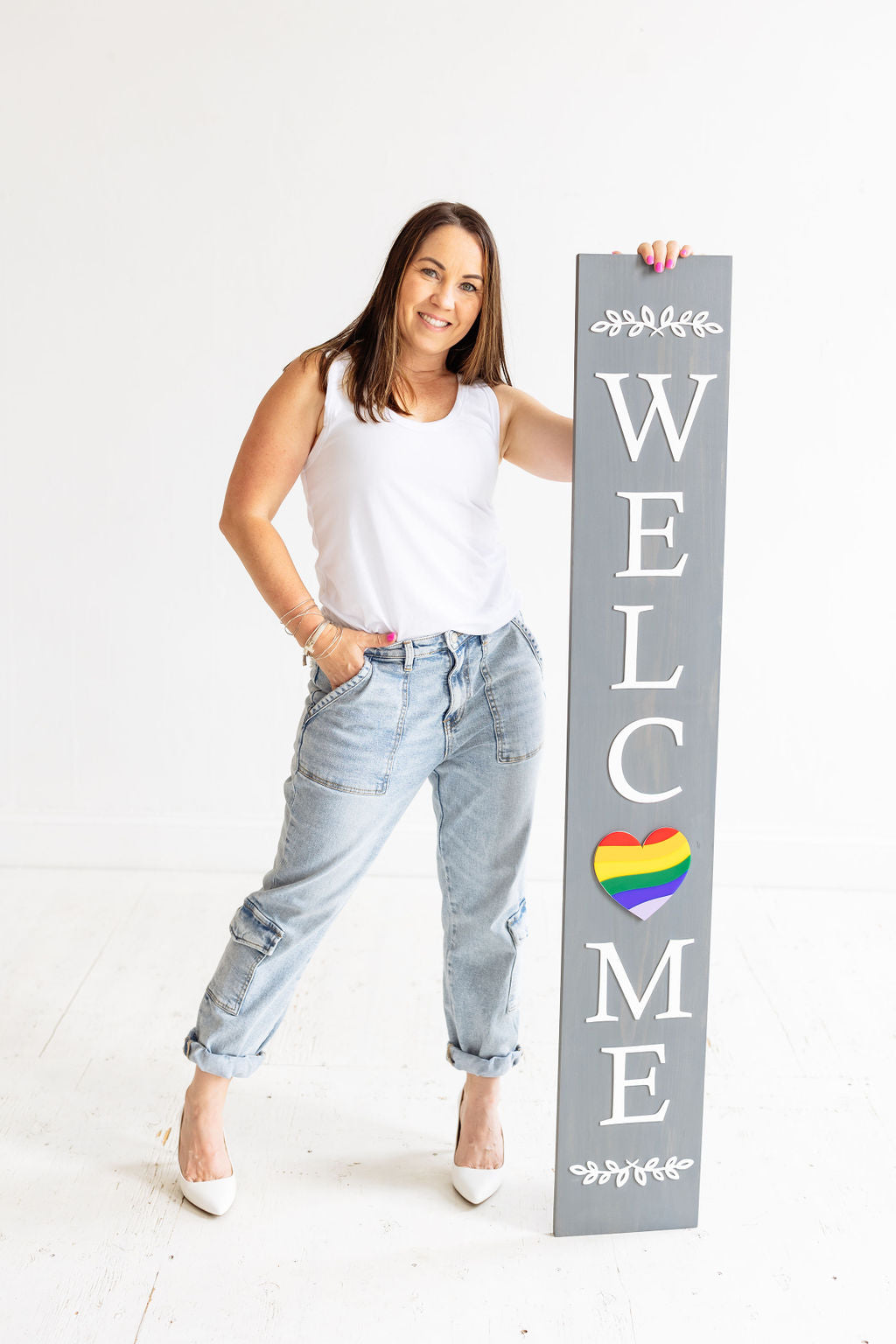 Pride Heart Insert for Welcome Sign