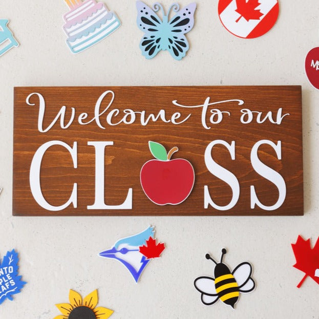 Apple Insert For ROUND Welcome Sign