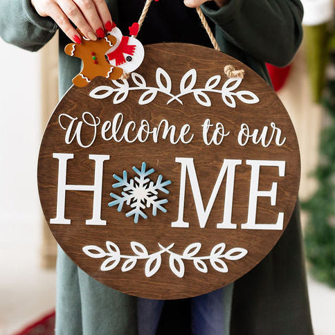 Snowflake Insert For ROUND Welcome Sign
