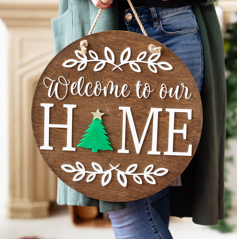 Christmas Tree Insert For ROUND Welcome Sign